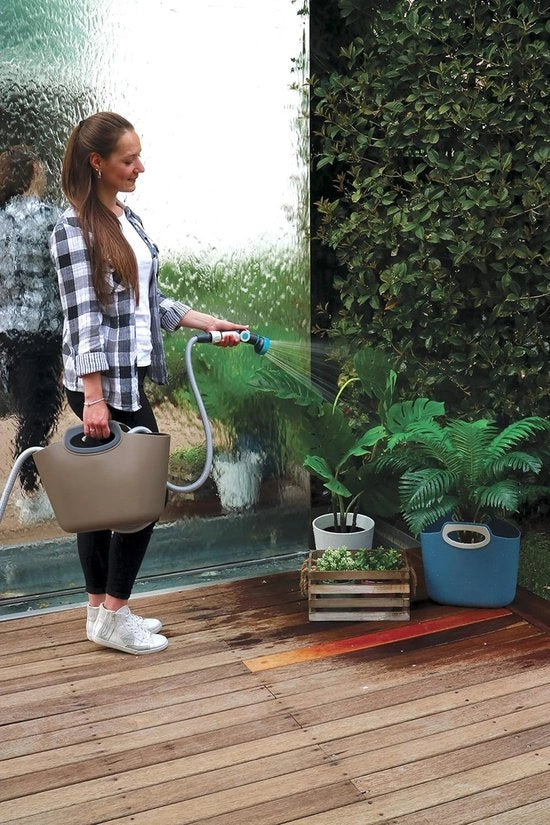 Serpentino pieghevole per giardino, 30 m, imballo completo con sacchetto di stoccaggio in plastica.