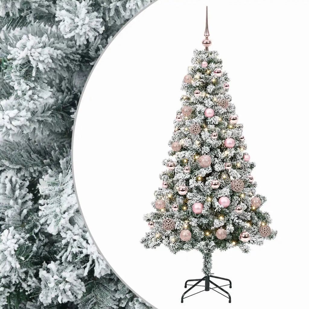 Albero di Natale Artificiale con Palline 120 cm 150 LED 3460815
