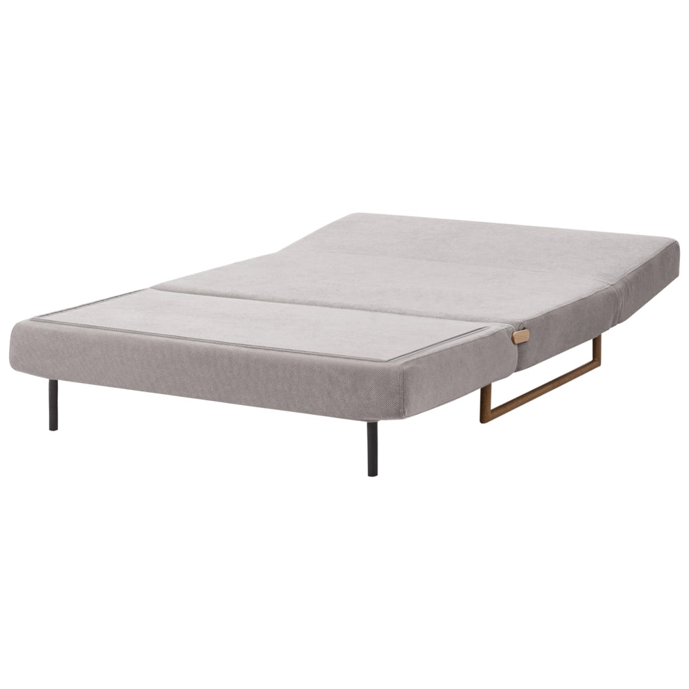 Divano letto a 2 posti in tessuto grigio per divano 2 persone funzione letto pieghevole