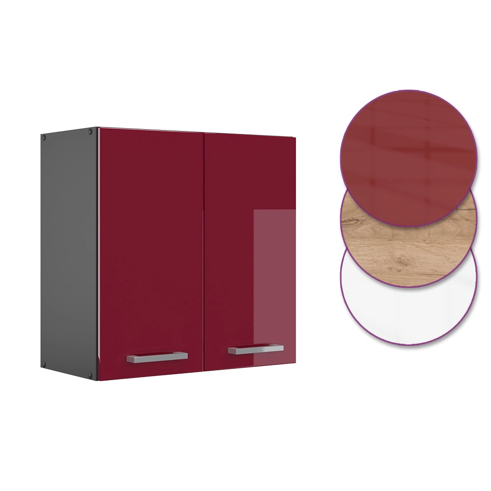 Vicco Pensile da cucina Rosso lucido 60 cm