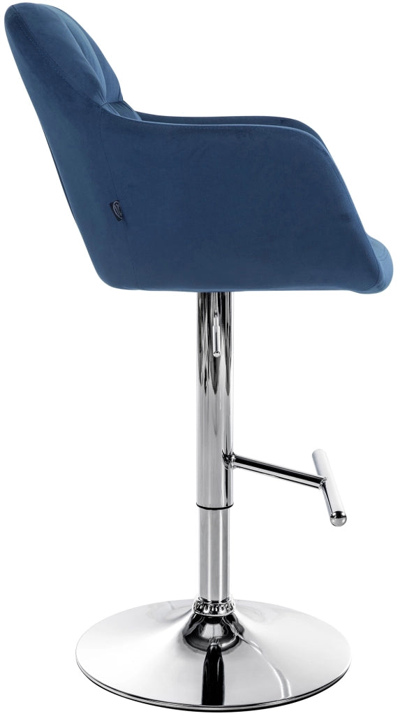 Barhocker Natoma Samt chrom
