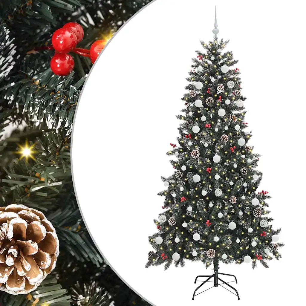 Albero di Natale Artificiale-Albero Natalizio con 300 LED Verde 210 cm 957727