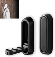 Piastra adesiva pieghevole 2 pezzi - Piastra adesiva pieghevole 90 gradi - Piastra adesiva invisibile - Adatta per uffici e cucine - Dimensioni 74*24*12mm - Nero