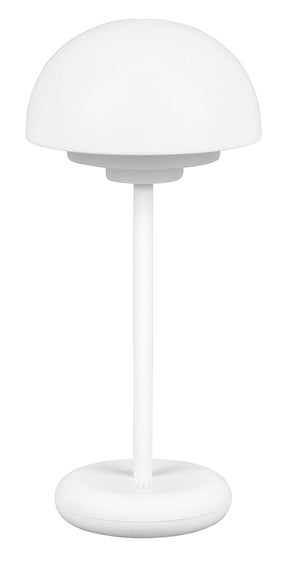 Lampada da Tavolo da Esterno a LED in Plastica Bianco Opaco