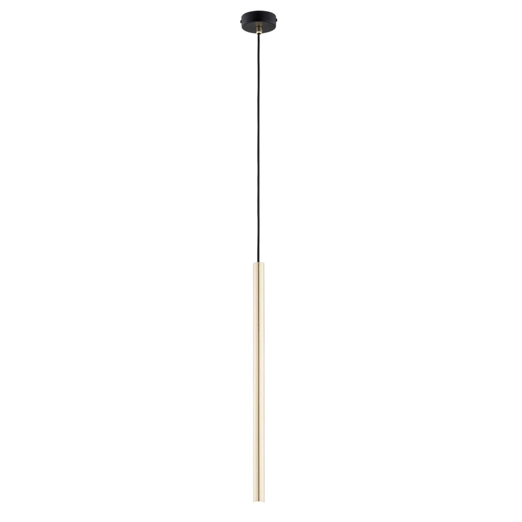 Lampada a sospensione Selter in acciaio oro e nero