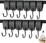 Pacchetto di 6 S-haken, nero, per appendere abiti, adatto per attrezzature per appendere abiti e manichini per carne.
