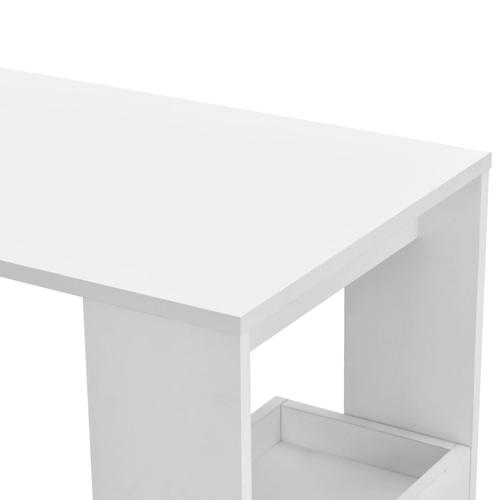 Tavolo Alto Bromölla da Bar Cucina Bancone da Parete con 2 Ripiani 120 x 45 x 106 cm - Bianco [en.casa]