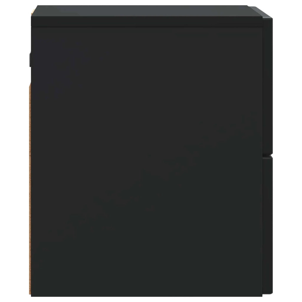 Mobiletto da notte a muro con cassetto Nero 33 x 34,5 x 40 cm 898467