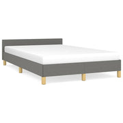 Letto matrimoniale | Letto per adulti | Giroletto senza Materasso Grigio Scuro 120x200 cm Tessuto