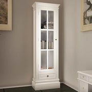Armadietto con Libreria Elegante con 3 Scaffali-Scaffale per Libri Bianco in Legno
