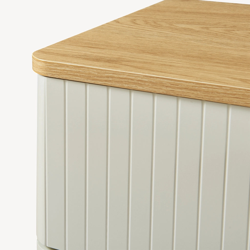 Cassettiera Ferrersp a 3 Cassetti Comò 70 x 60 x 40 cm - Effetto Rovere / Avena Oatmeal [en.casa]