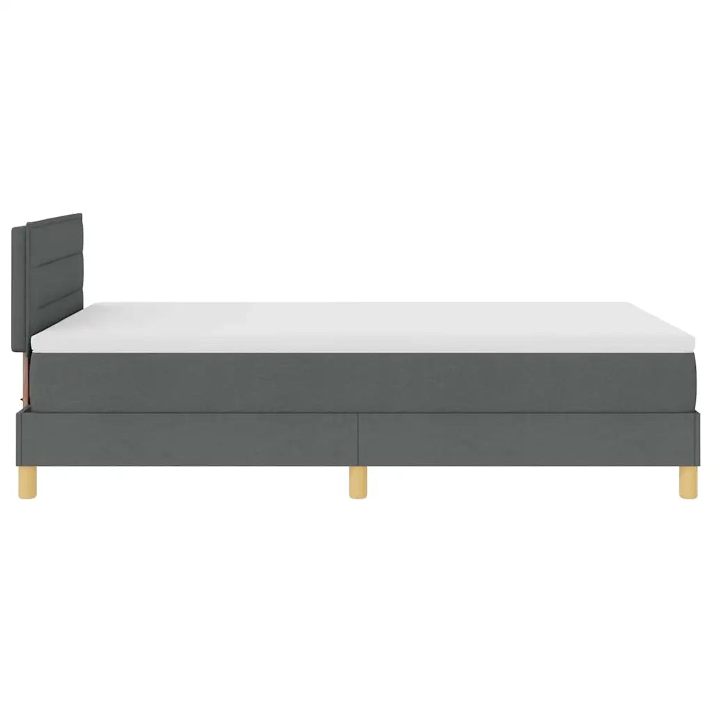 Letto a molle con cuscino Grigio scuro 120 x 190 cm Tessuto 3338826