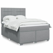 Giroletto a Molle con Materasso Grigio Chiaro 140x190cm Tessuto 3290483