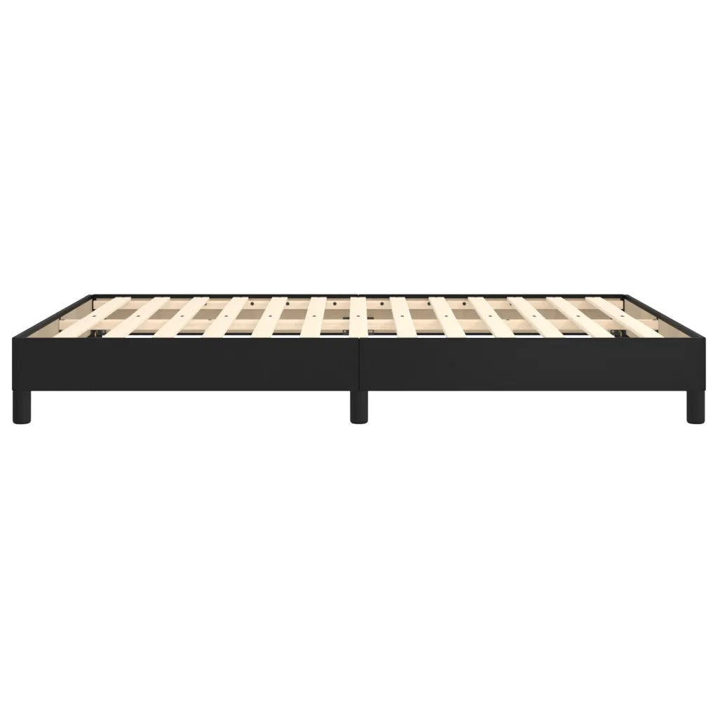 Letto matrimoniale | Letto per adulti | Giroletto Nero 140x200 cm in Similpelle