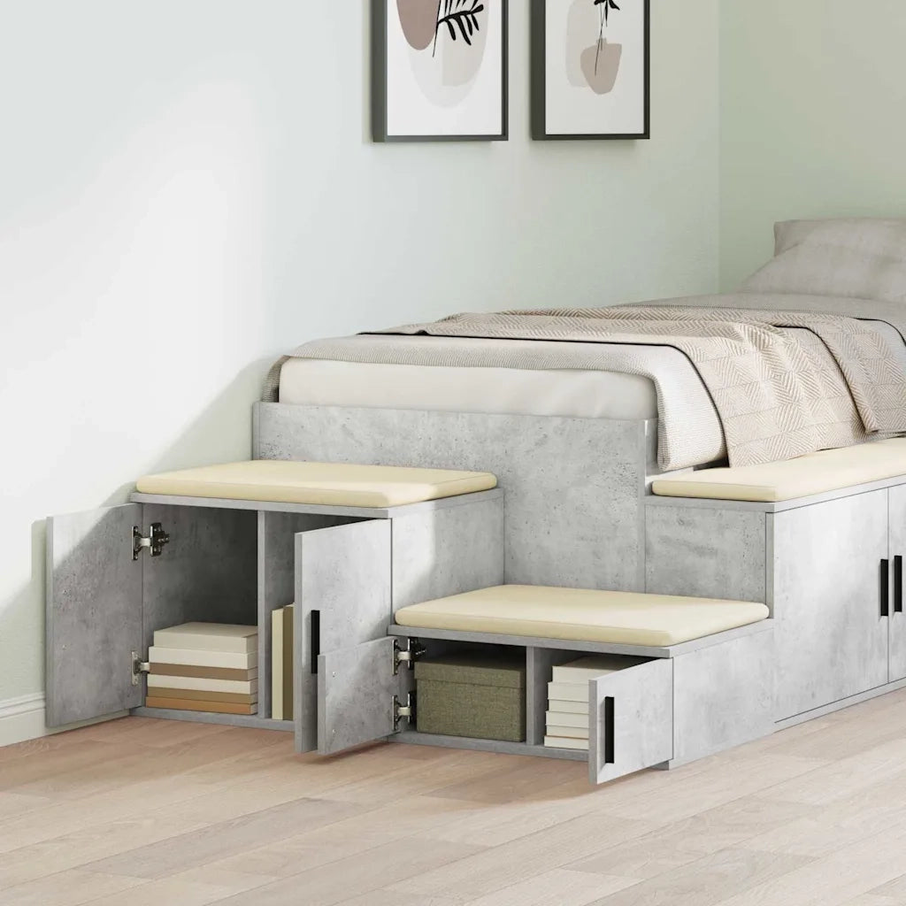 Armadio 2 pz Grigio cemento 103 x 41 x 40 cm Legno multistrato CFW6533852