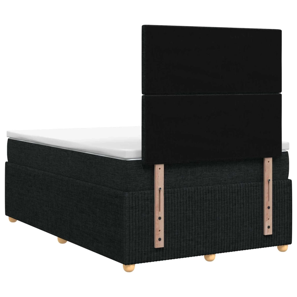 Letto box spring con materasso Nero 120 x 190 cm Tessuto 3454349