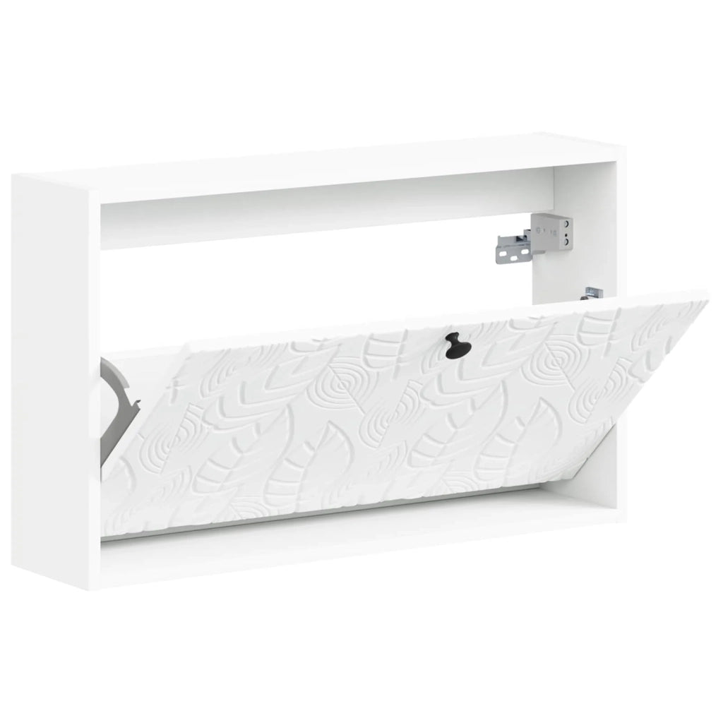 Mobiletto per Scarpe da Muro DELFT 71 x 17 x 43 cm Bianco 897065