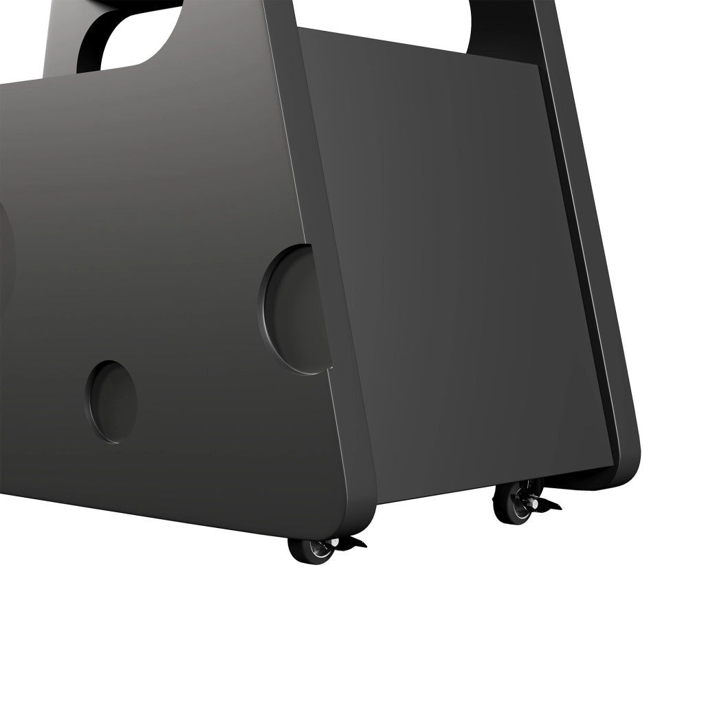 Carrello Comodino ¨C MINIMAL ¨C Nero, Rotondo, con Ruote, 81x33x51,5 cm