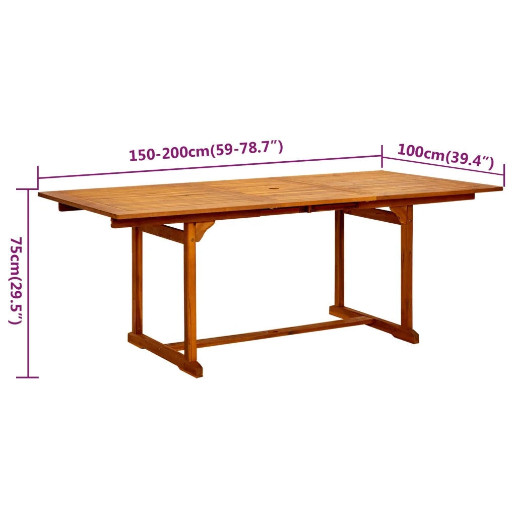 Set Mobili da Pranzo da Giardino 7 pz Legno Massello di Acacia cod mxl 43544