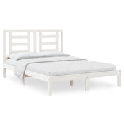 Letto matrimoniale | Letto per adulti | Letto senza Materasso Bianco 140x190 cm Legno Massello di Pino