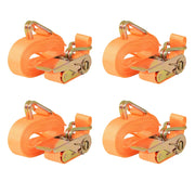 Cinghie d'Ancoraggio 4 pz a Cricchetto 0,4 T 6mx25mm Arancione cod mxl 75358