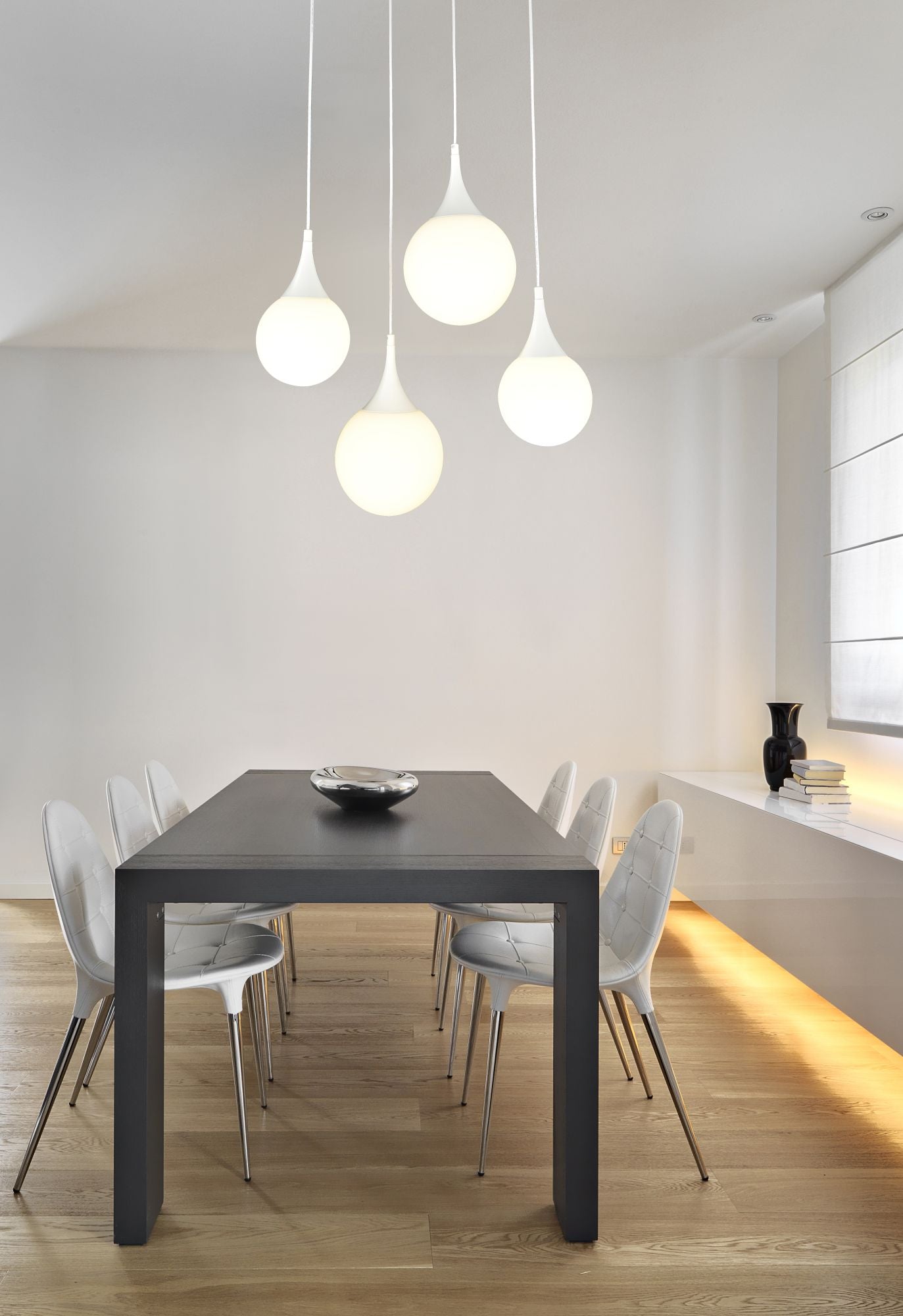 Lampada pendente Pendant in Metallo Dewdrop Bianco