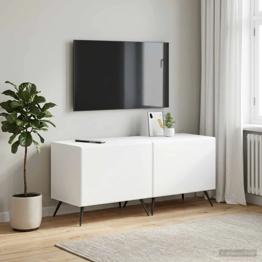 Mobile TV Bianco Legno ingegnerizzato 897555