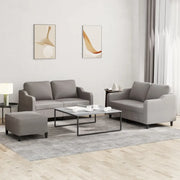 vidaXL Set di Divani 3 pz con Cuscini Tortora in Tessuto
