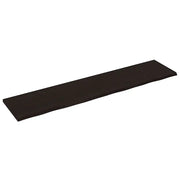 Ripiano Marrone Scuro 220x50x(2-4) cm Massello Rovere Trattatocod mxl 94448