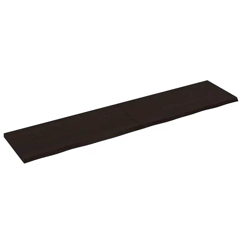 Ripiano Marrone Scuro 220x50x(2-4) cm Massello Rovere Trattatocod mxl 94448