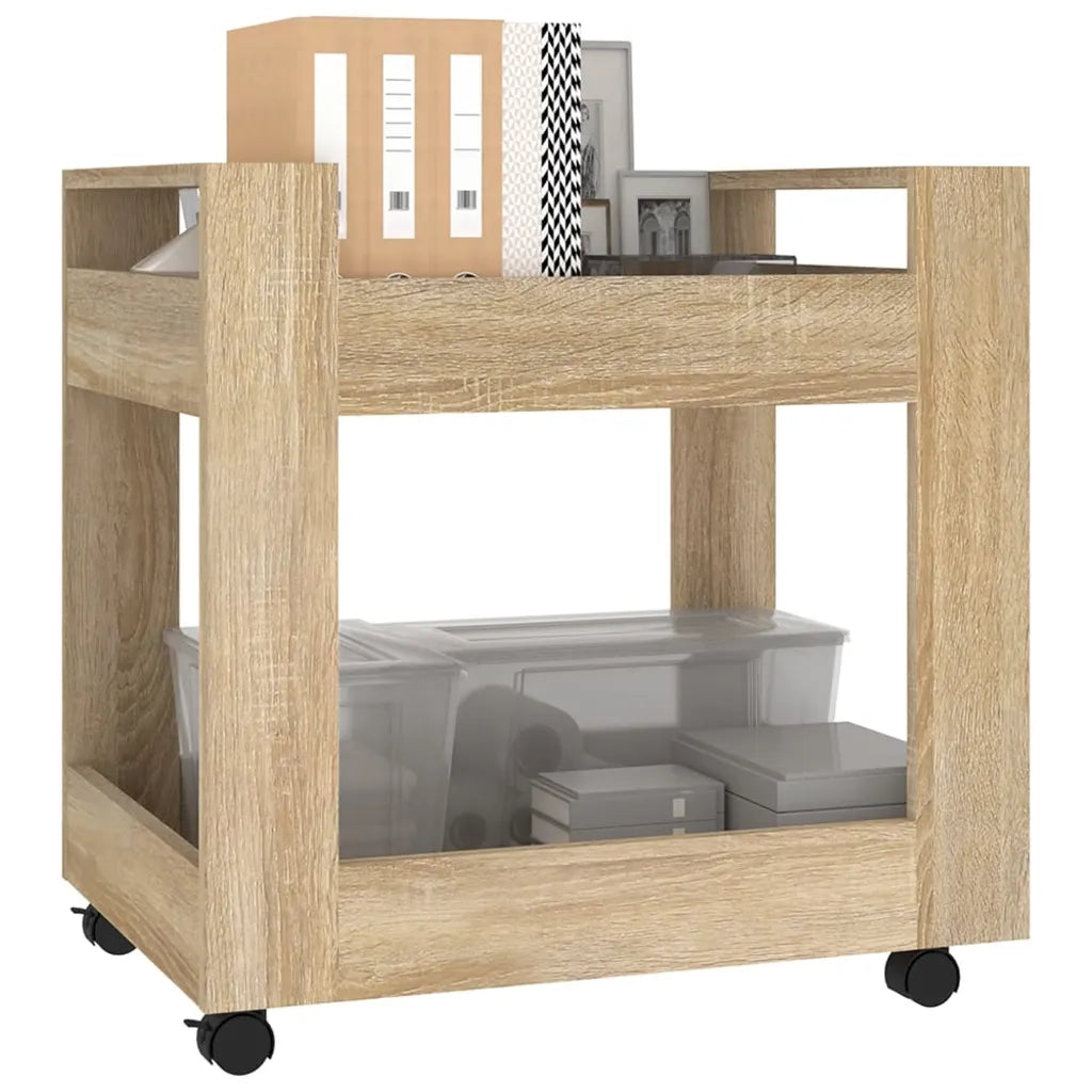 Carrello Scrivania rovere sonoma 60x45x60 cm Legno Multistrato cod mxl 34712