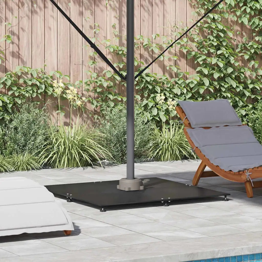 Base per ombrellone Nero 100 x 100 x 4 cm Acciaio CFW8396800