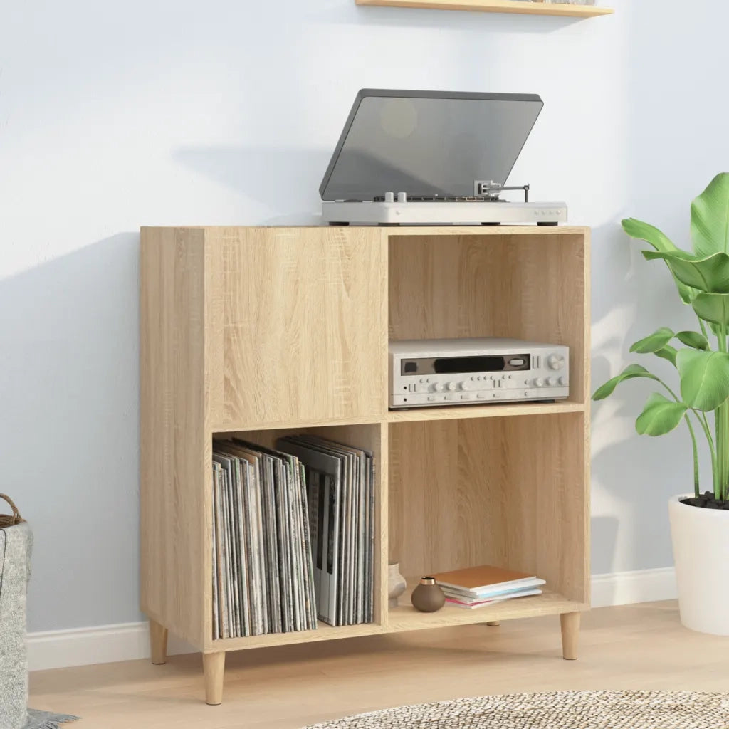 Mobile Porta Dischi Rovere Sonoma 84,5x38x89 Legno Multistrato CFW2303229