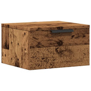 Comodino | Armadio da Notte | Mobiletto da notte a Muro Legno Antico 34x30x20 cm