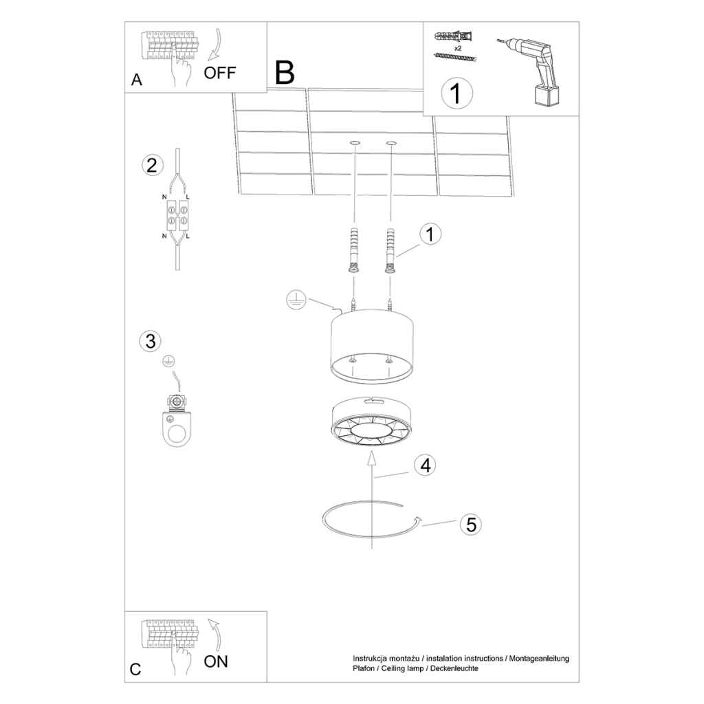 Lampada da soffitto DIO LED bianco