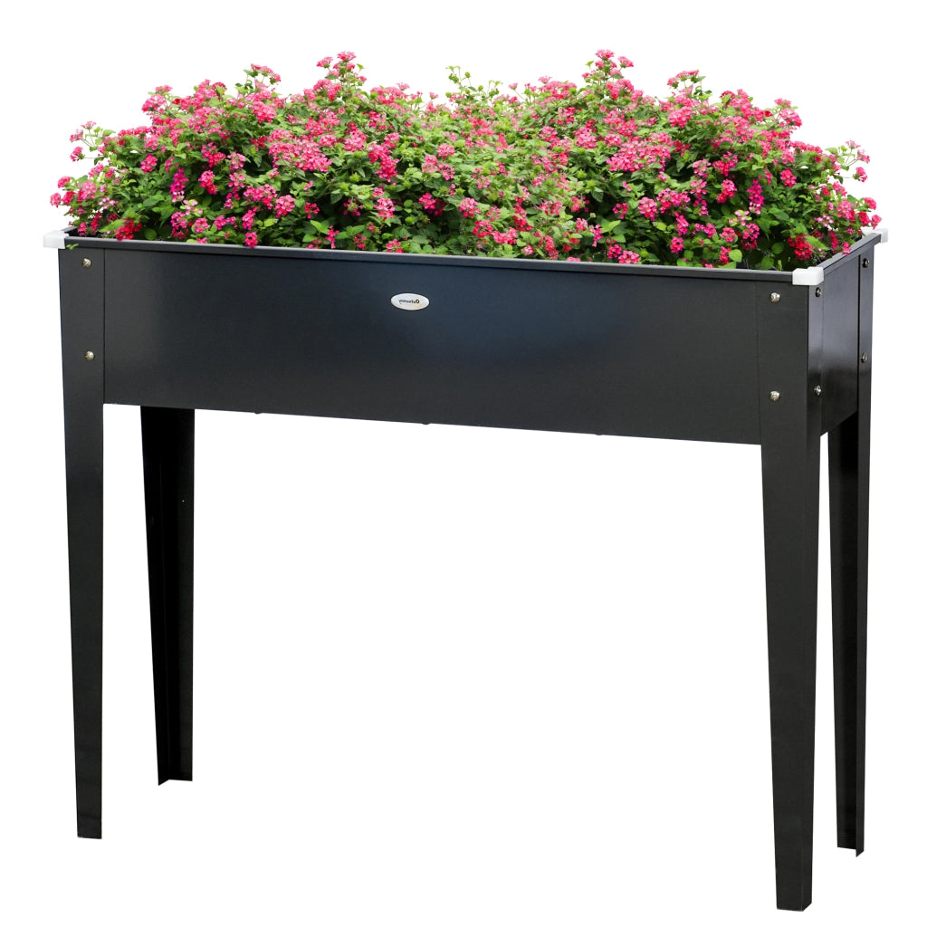 Fioriera Quadrata con Foro di Drenaggio ¨C Minimal ¨C 100x30x80 cm Nero