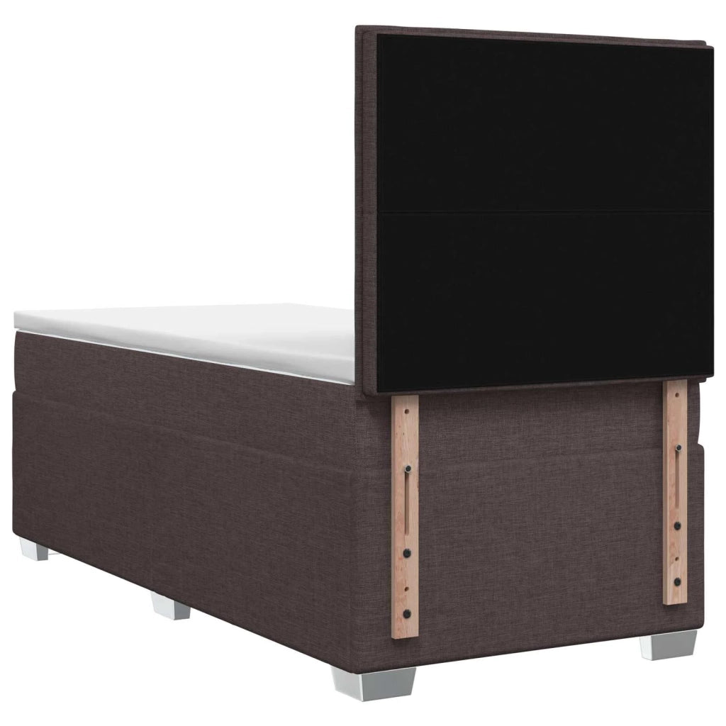 Letto box spring con materasso Marrone Scuro 90 x 190 cm 3453293