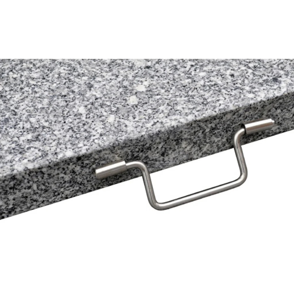 Base per ombrellone in granito lucidato 30 kg con ruote e maniglia da 38 a 48 mm grigio 2202026/2