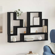 Scaffale da parete Rovere Nero 96 x 12 x 64 cm 879641