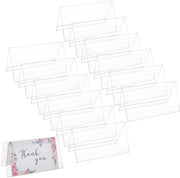 Tenda per Nome 16 pezzi - Acrilico - 18x8,5cm - V-forma - Etichettatura chiara - Solida e Durevole - Angolo di lettura perfetto - Orecchino per segnalazione