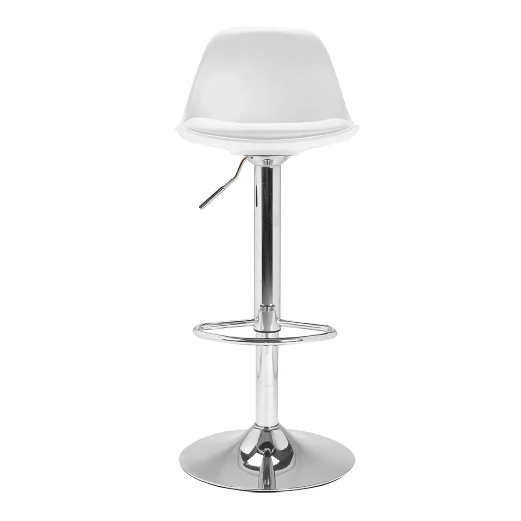 IDMarket - Set di 4 sgabelli da bar design bianco KARL