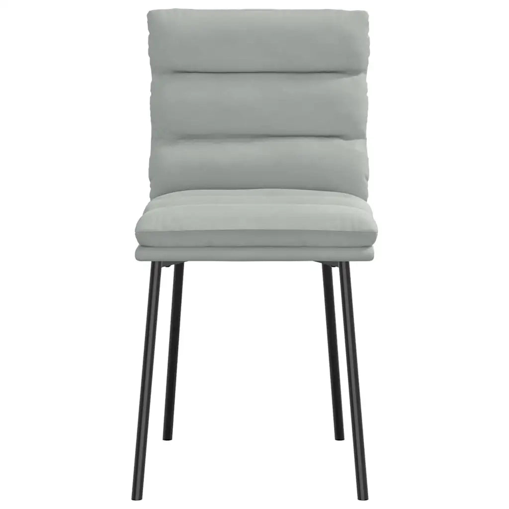 Sedie da Pranzo 6 pz Grigio Chiaro in Velluto 3315652