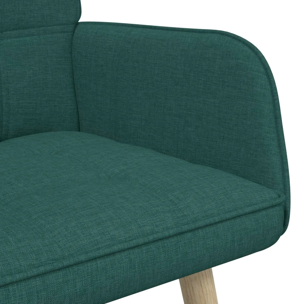 Sofa a Due Posti Verde Scuro 115 x 61 x 87 cm Tessuto