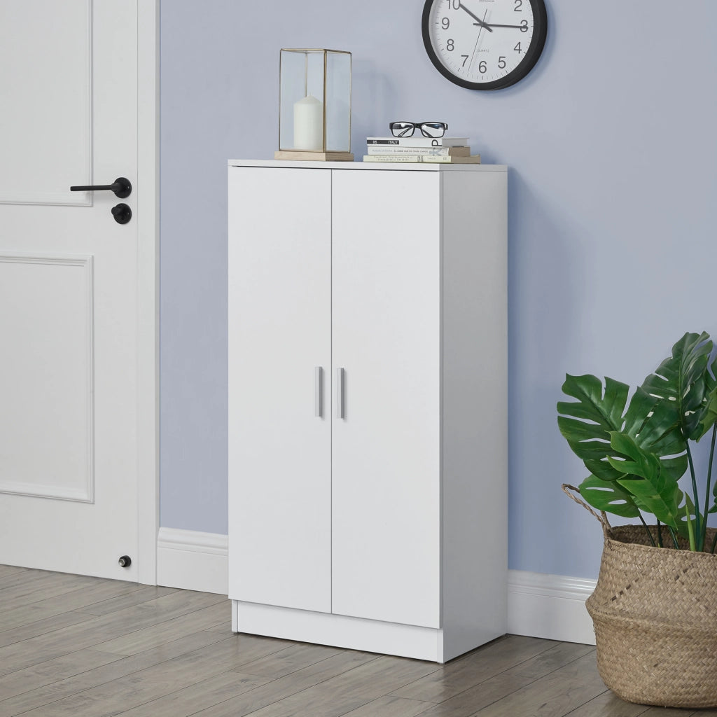 Armadio Portascarpe Notribontaa con 7 Scomparti Scarpiera 108 x 55 x 35 cm - Bianco [en.casa]