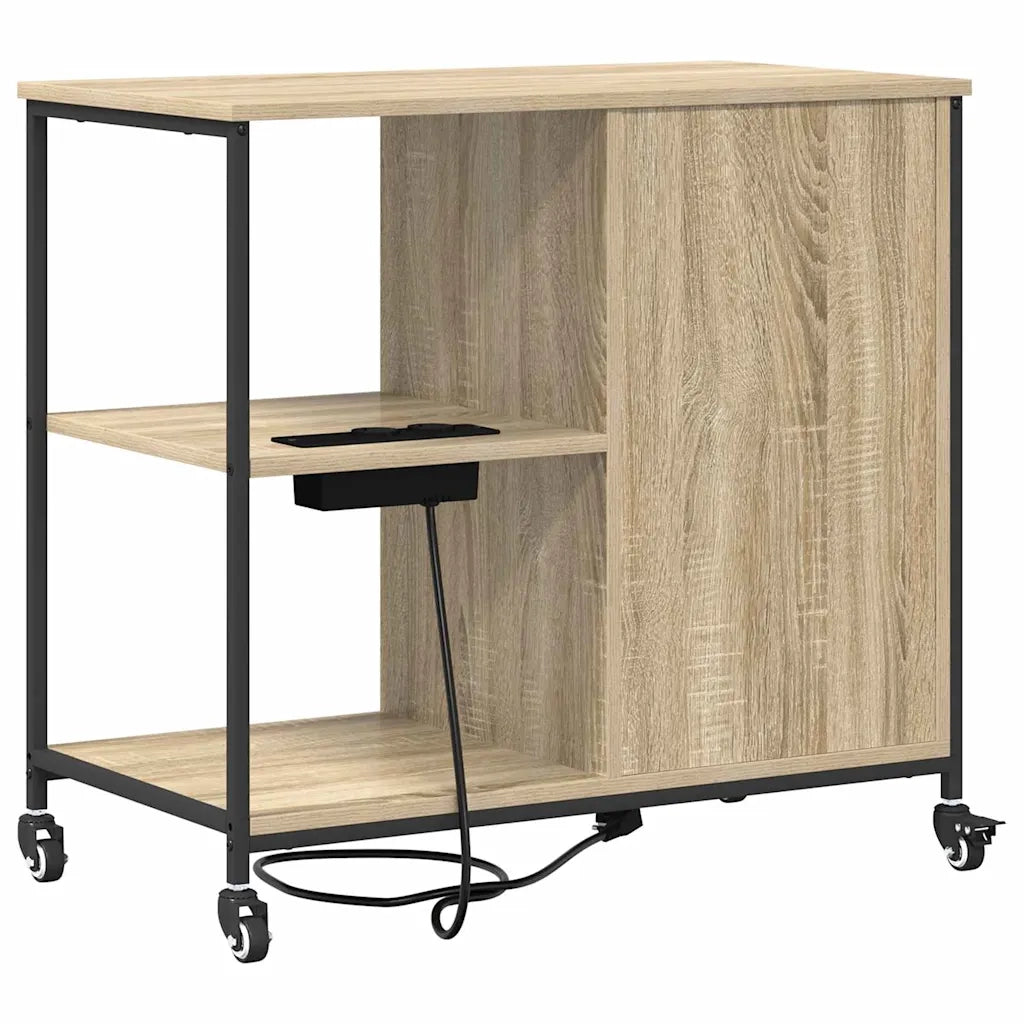 Cabina con Stazione di Ricarica Rovere Sonoma 76 x 41 x 72 cm 859836