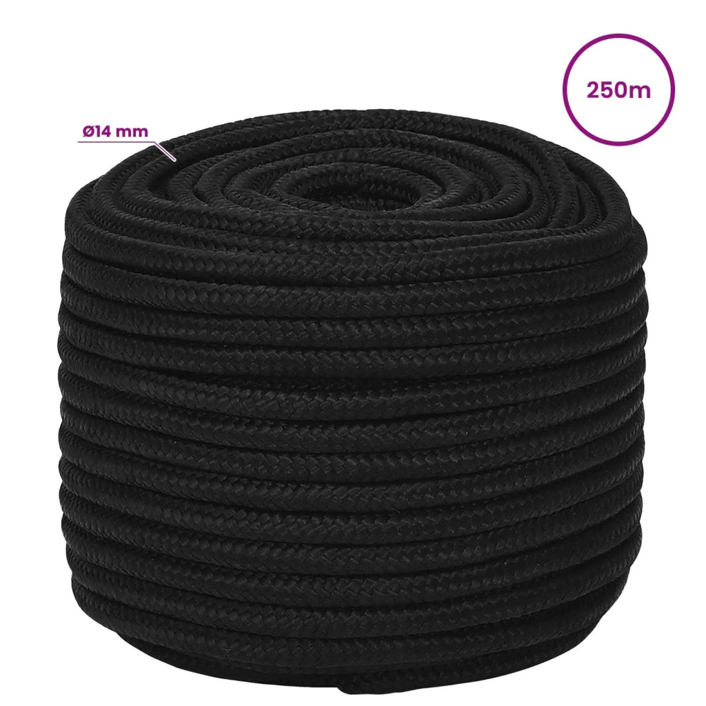 Corda multiuso 14 mm 250 m Nero Poliestere 3473453