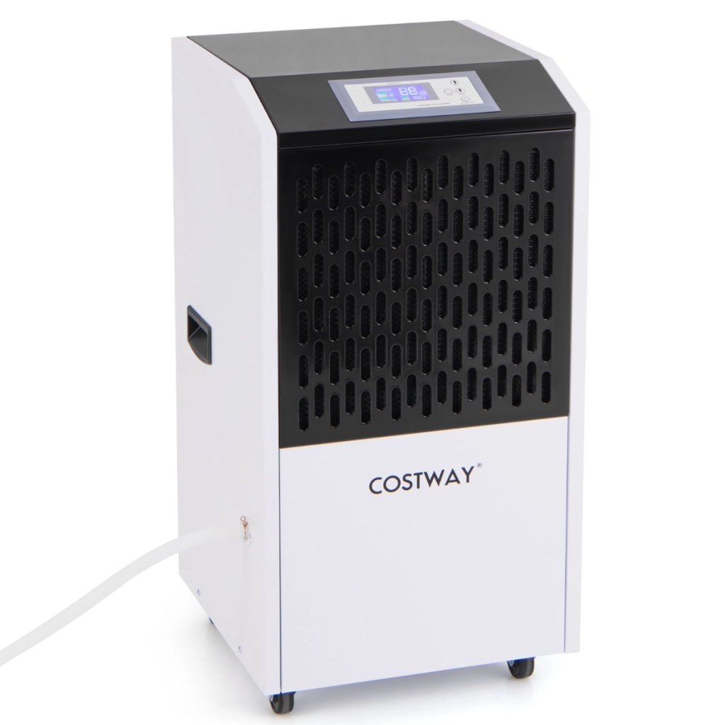Deumidificatore commerciale 118L con tubo di scarico, Deumidificatore per impieghi gravosi per spazi fino a 790©O Bianco-Condizionatori aria