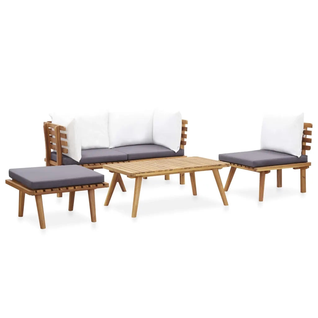 Set Divani da Giardino 5 pz | Set Salotto da Giardino in Legno Massello di Acacia