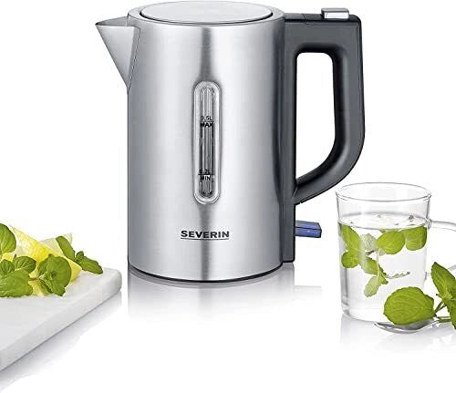 Severin 3646 bollitore elettrico 0,5 L 1000 W Nero, Acciaio inossidabile