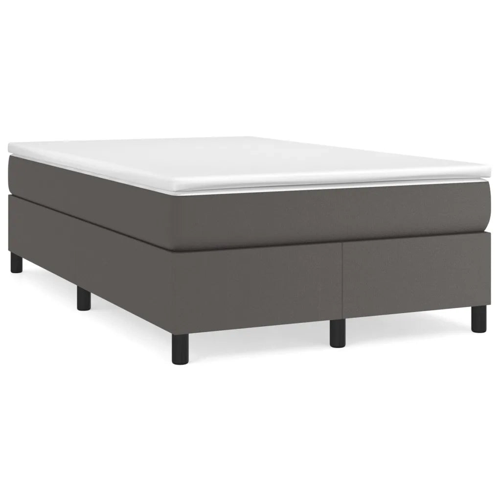 Struttura Letto a Rete a Molle-Giroletto Grigio 120x200 cm in Similpelle 122450